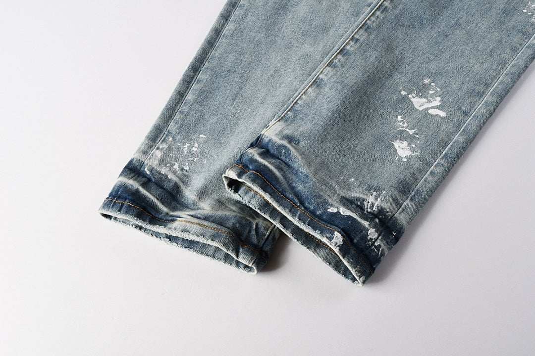 Purple Brand Crystal Diamond Jeans #9136-5
