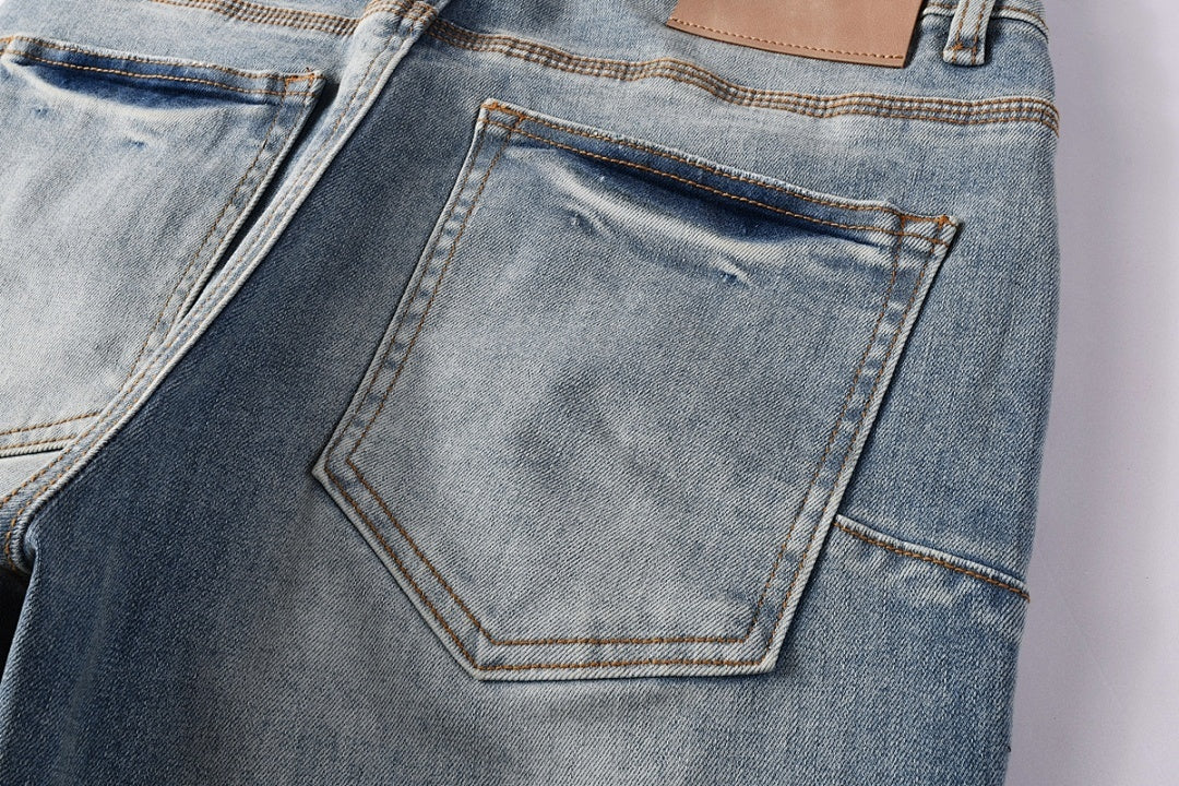 Purple Brand Crystal Diamond Jeans #9136-5