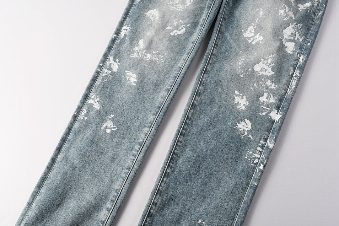 Purple Brand Crystal Diamond Jeans #9136-5