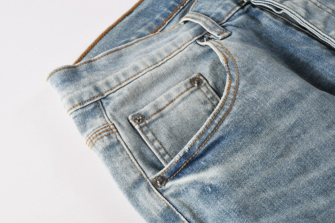 Purple Brand Crystal Diamond Jeans #9136-5