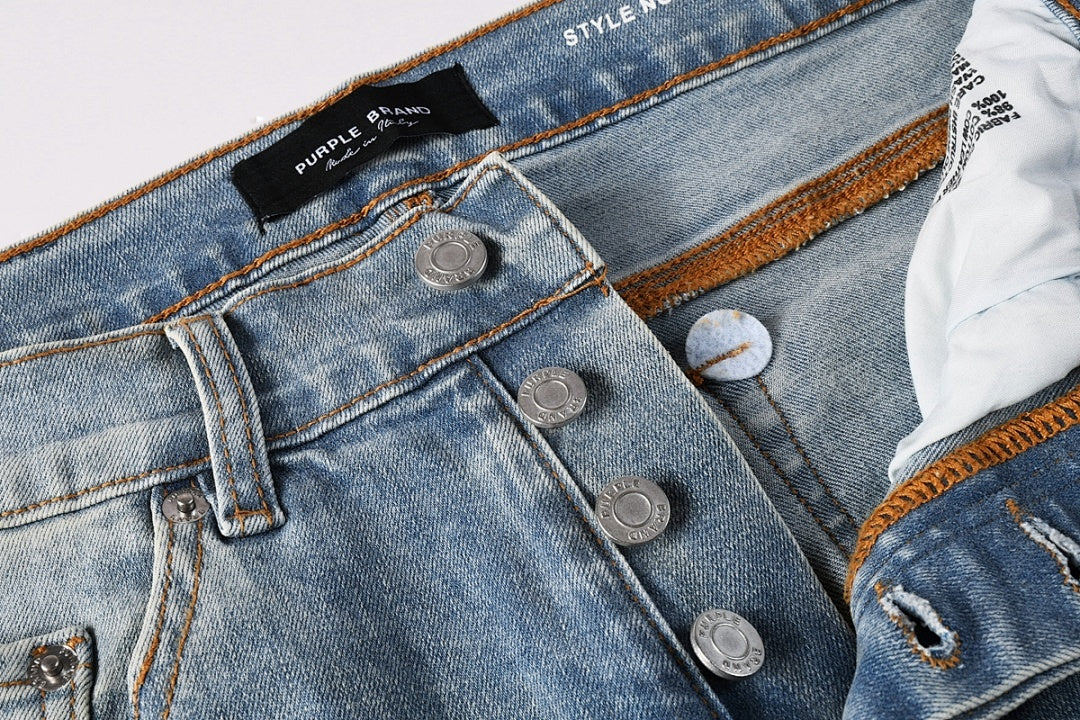 Purple Brand Crystal Diamond Jeans #9136-5