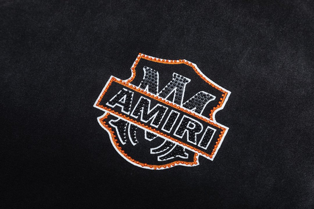 AMIRI Crystal-Embellished Logo-Print T-Shirt