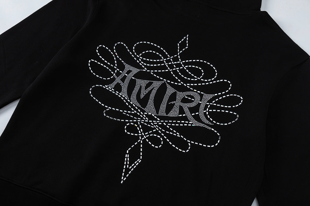 AMIRI Lasso Crystal-Embellished Hoodie