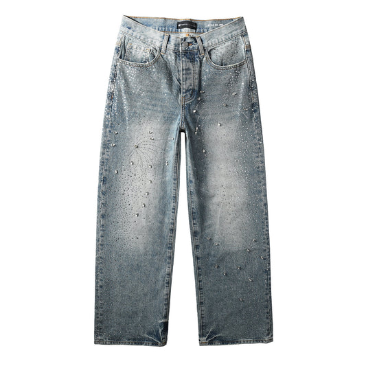 Purple Brand Crystal Diamond Jeans #9129